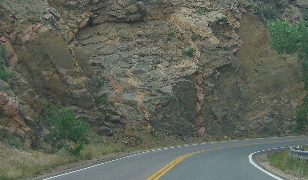 Dikes along Golden Gate Canyon Road west of Golden, Colorado