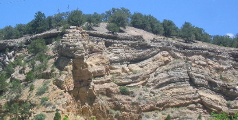 Sedimentary Rock formation east of Salida, Colorado