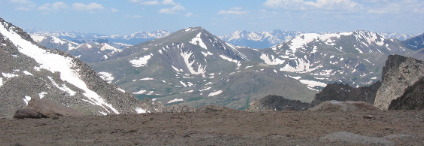 Front Range of the Colorado Rockies as viewed from Mt Evans