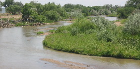 The North Platte River near Soctts Bluff, Nebraska