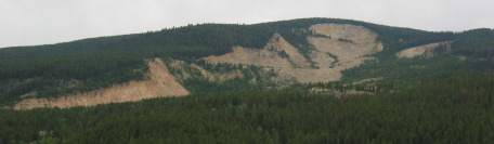 Gros Ventre Landslide east of Grand Teton National Park