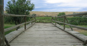 Richard's Toll Bridge across the North Platte River near Casper, Wyoming