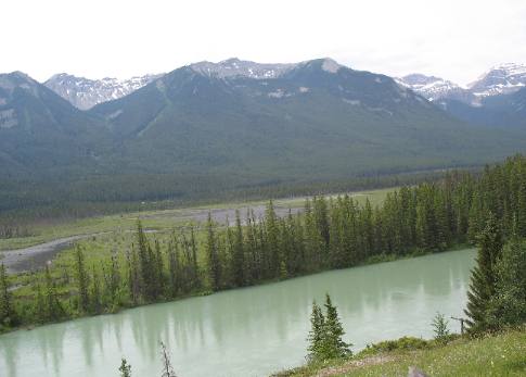 Bow River Valley north of Banff