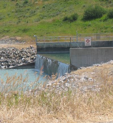 Waterton Reservoir spillway Hill Spring, Alberta