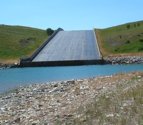 Spillway at Waterton Reservoir Hill Spring, Alberta