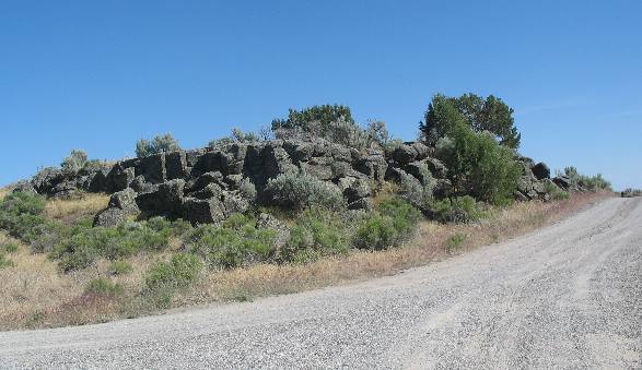 Lava rock near Snake River west of Burley, Idaho