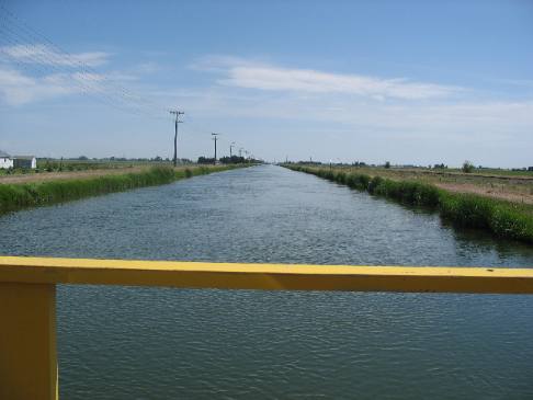 Irrigation canal flowing off Minidoka Dam irrigation project