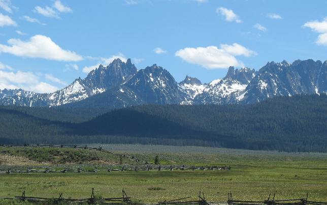 Sawtooth Mountains from Stanley, Idaho
