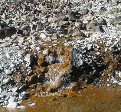 Hot springs along the Salmon River downstream from Stanley, Idaho