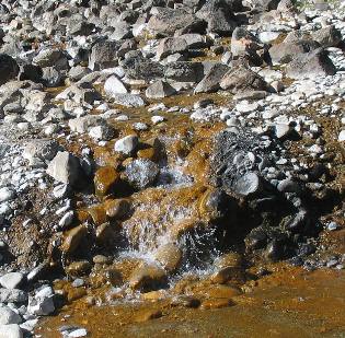 Hot springs along the Salmon River downstream from Stanley, Idaho