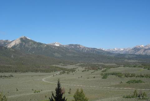Headwaters of the Salmon River in the Sawtooth Valley south of Stanley, Idaho