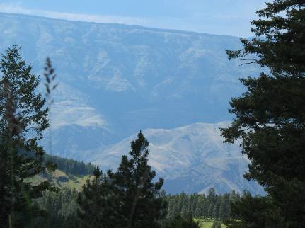 Hells Canyon in the distance as viewed from Hells Canyon Overlook: Riggins, Idaho