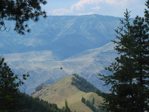Hells Canyon in the distance as viewed from Hells Canyon Overlook: Riggins, Idaho