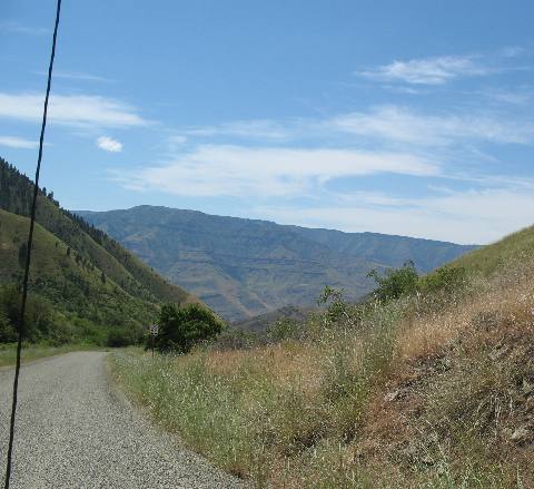 Dropping into Hells Canyon southwest of White Bird Idaho on Forest Service Road 493