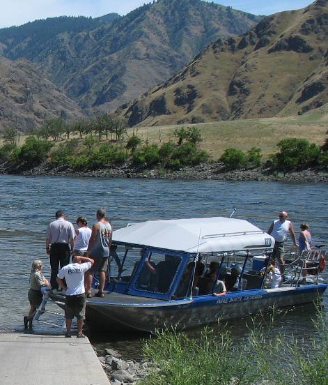 Pittsburgh Landing on the Snake River through Hells Canyon in western Idaho