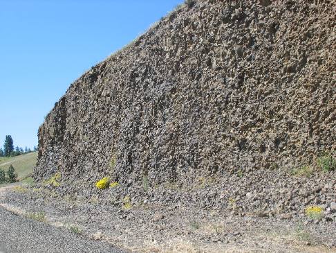Funky basalt from an ancient lava flow