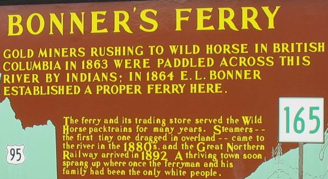 Bonner's Ferry on Kootenai River in northern Idaho