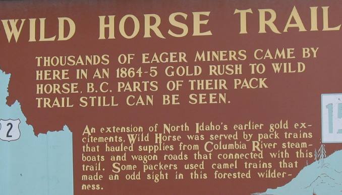 Wild Horse Trail Kiosk in Bonner's Ferry