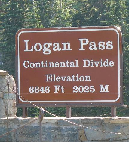 Logan Pass on Going to Sun Highway Glacier National Park Montana