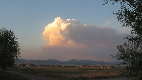 Meriwether Fire north of Helena, Montana