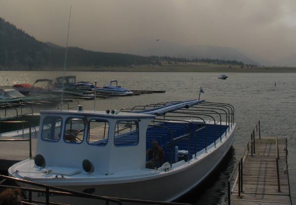 Marina and boat that takes passengers on Gates of the Mountains tour