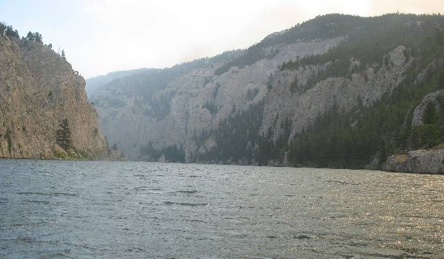 Missouri River as it heads into Gates of the Mountains north of Helena, Montana