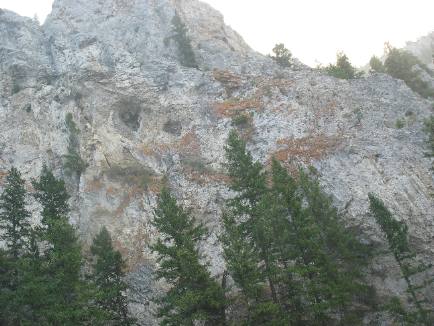 Limestone cliffs line both sides of the Missouri River through Gates of the Mountains