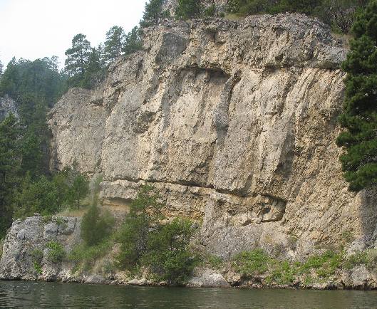 Wedge of limestone imbedded in this exposure