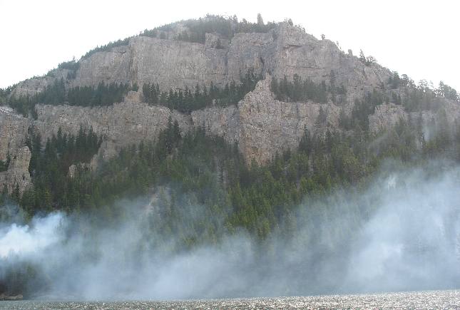 Layers upon layers of limestone exposed in this bluff in Gates of the Mountains Wilderness