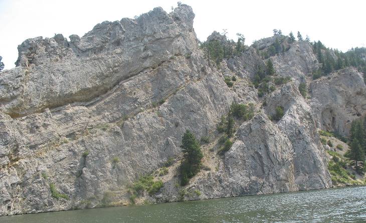 A geology question about this limestone exposure in Gates of the Mountains Wilderness