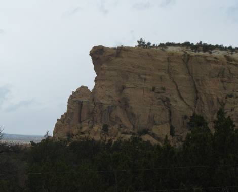 Sandstone cliff on eastern side of El Malpias National Monument