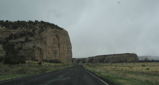 Sandstone cliff on eastern side of El Malpias National Monument