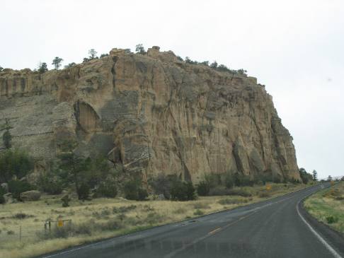 Sandstone cliff on eastern side of El Malpias National Monument