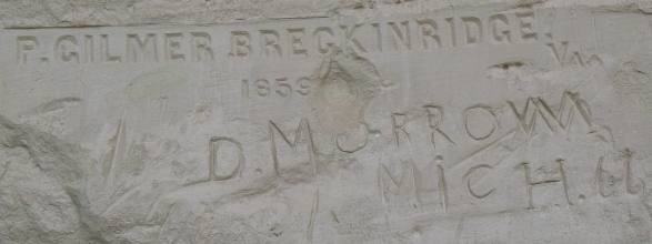 Inscriptions on rock face at El Morro National Monument