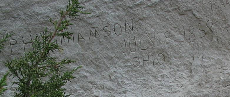 Inscriptions on rock face at El Morro National Monument