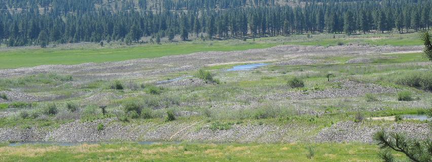 Tailings left by Sumpter Valley Gold Dredges