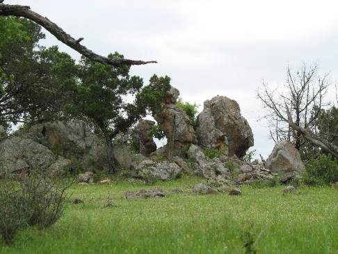 Granite bolders along Willow Loop Scenic Drive north of Fredericksburg in the Texas Hill Country