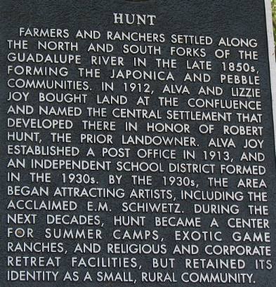 Hunt, Texas west of Kerrville
