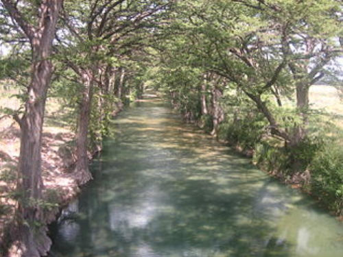 Medina River flowing through Medina