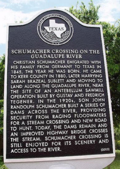Schumacher Crossing on the Guadalupe River at Hunt, Texas