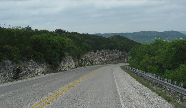 Big Grade east of Junction, TX on SR-481 loop