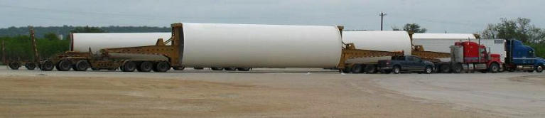 Transporting wind generator towers