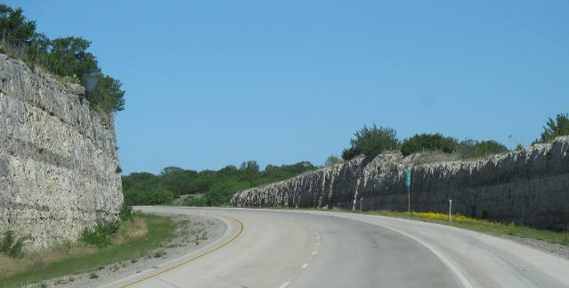 Roadcut on I-10 near Sonora, Texas