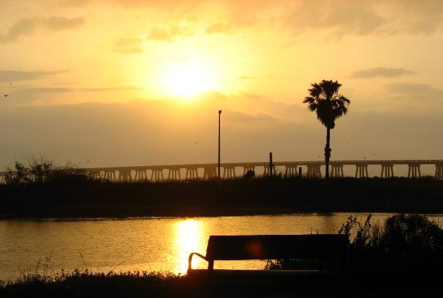 Toll bridge that connects San Luis Pass to Galveston Island