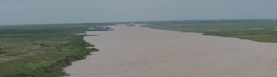 Intercoastal waterway looking east from Freeport, Texas
