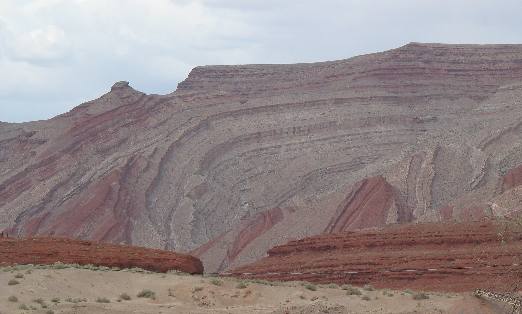Block fault visible in sedimentary rocks