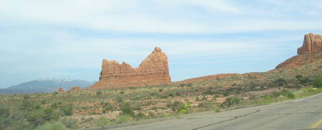 Sandstone fin in Arches National Park