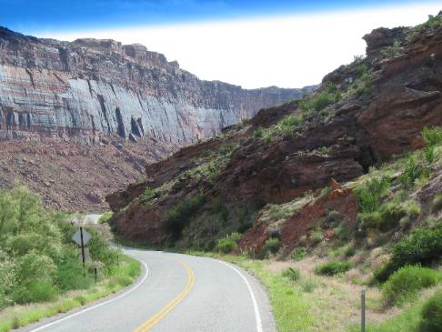 Scenic Route Utah, SR-128 along the Colorado River east of Moab, Utah