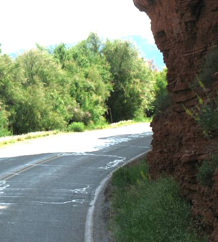Roadcut east of Moab, Utah on Scenic SR-128