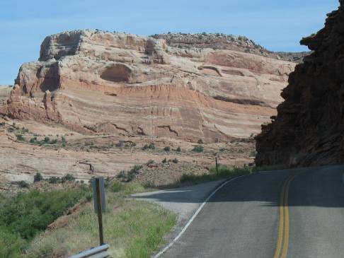 Layers of sedimentary rock exposed